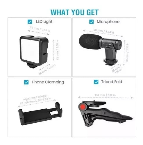 ESTABILIZADOR CELULAR SOPORTE LUZ LED