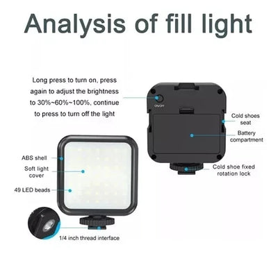 ESTABILIZADOR CELULAR SOPORTE LUZ LED