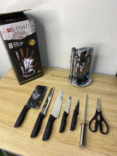 SET DE CUCHILLOS BASE GIRATORIA
