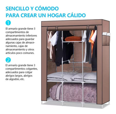 COMBO ARMARIO 3 PUESTOS + ZAPATERO DE 6 NIVELES