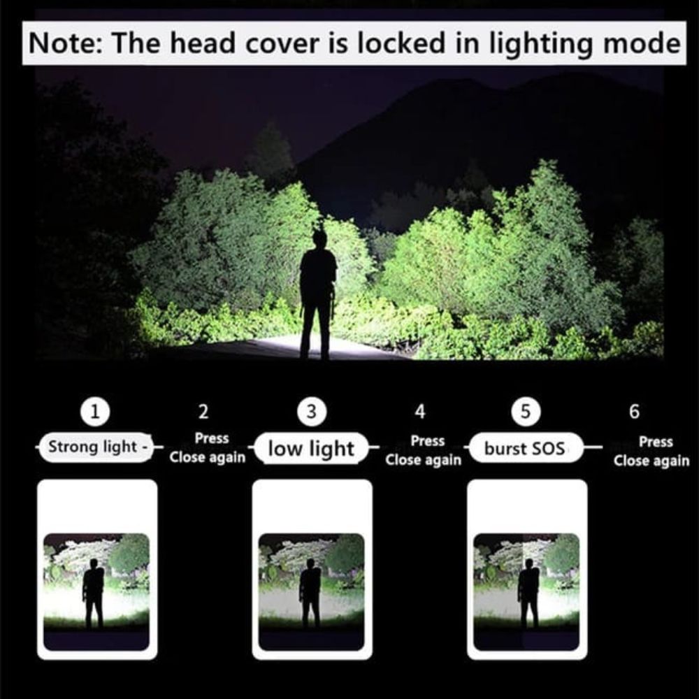 MECHERA LINTERNA DE BOLSILLO LED 3 MODOS
