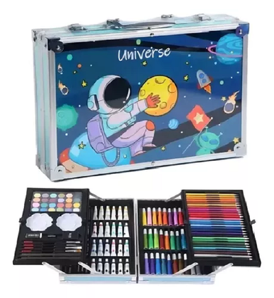 KIT/SET DE ARTE DIBUJO MALETIN METALICO