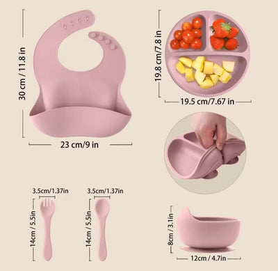 SET DE VAJILLA SILICONA PARA BEBES