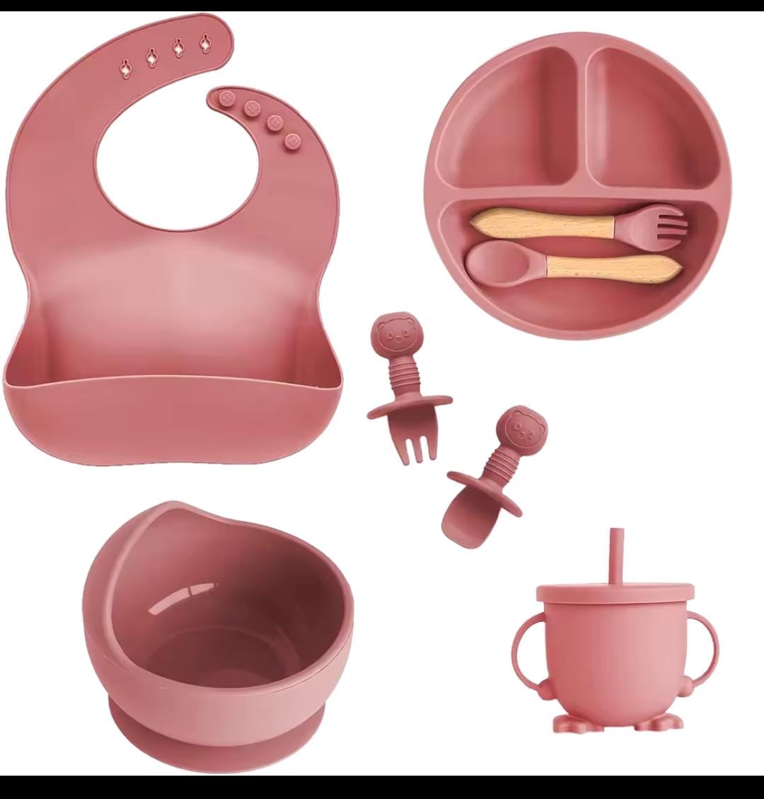 SET DE VAJILLA SILICONA PARA BEBES