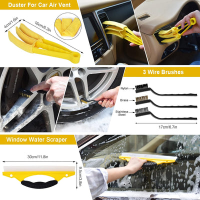 KIT DE LIMPIEZA PARA CARRO 22 PIEZAS