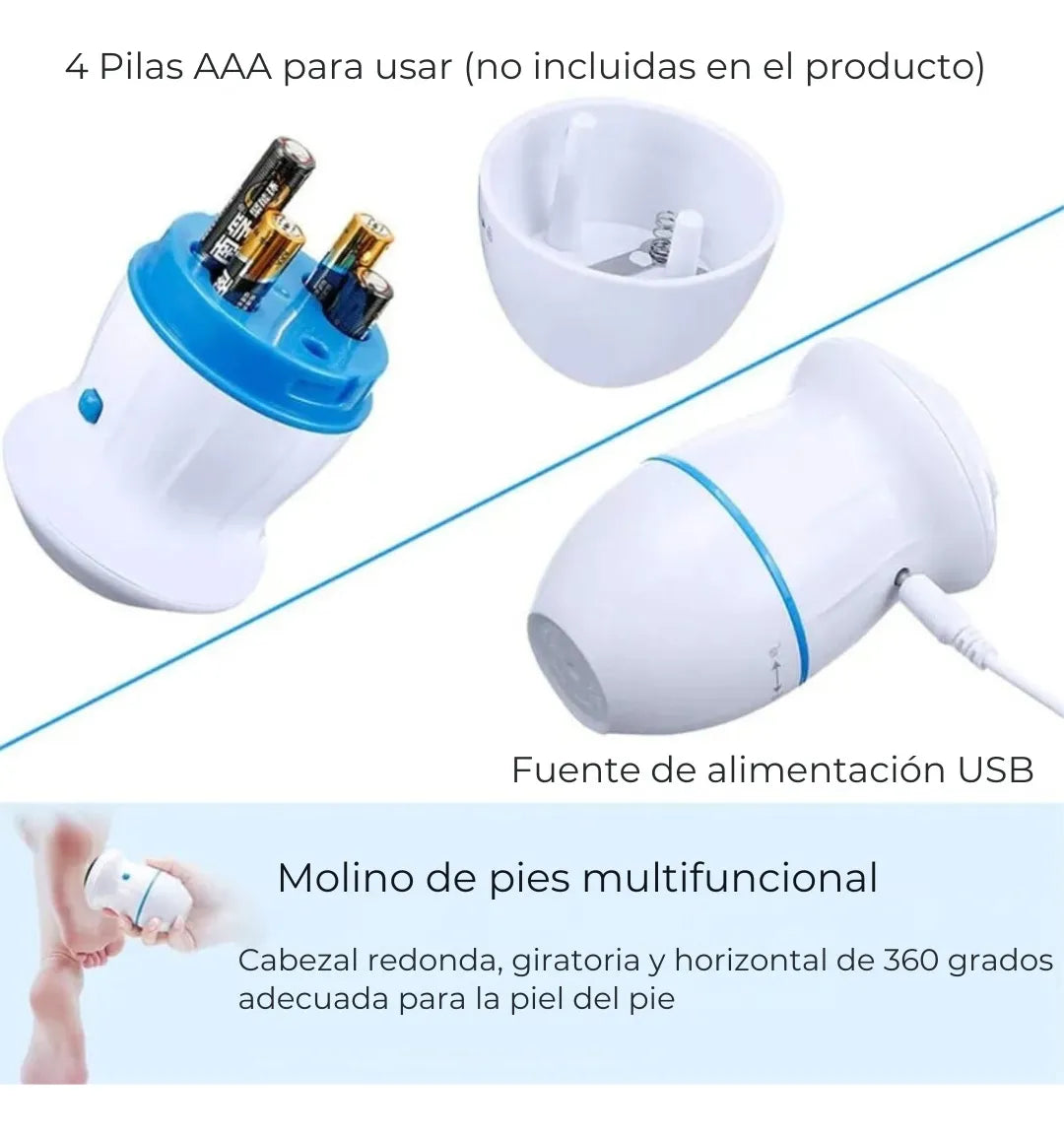REMOVEDOR ELECTRICO QUITA CALLOS PIES