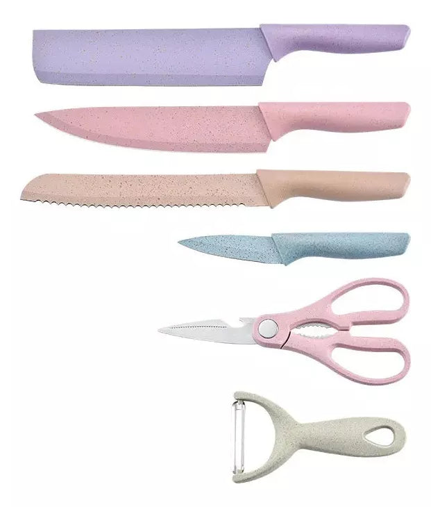JUEGO CUCHILLOS COCINA 6P ANTIDESLIZANTE