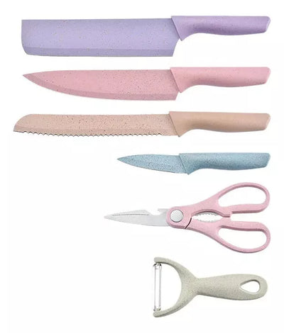 JUEGO CUCHILLOS COCINA 6P ANTIDESLIZANTE