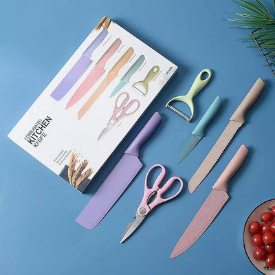 JUEGO CUCHILLOS COCINA 6P ANTIDESLIZANTE