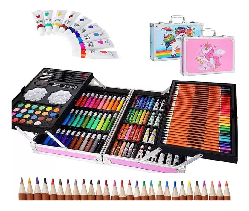 KIT/SET DE ARTE DIBUJO MALETIN METALICO
