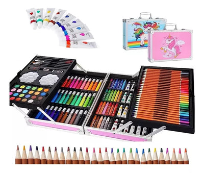 KIT/SET DE ARTE DIBUJO MALETIN METALICO