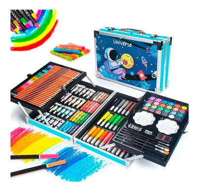 KIT/SET DE ARTE DIBUJO MALETIN METALICO