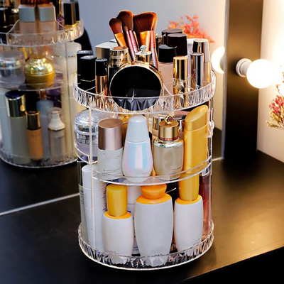 ORGANIZADOR DE MAQUILLAJE GIRATORIO 360 GRADOS
