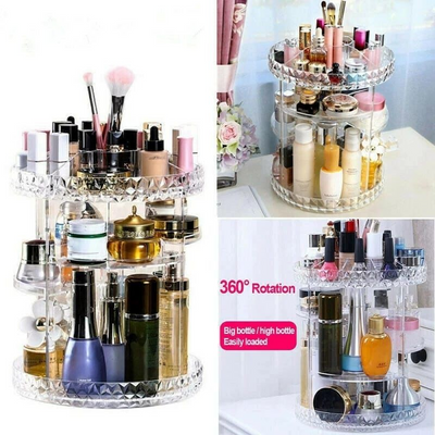 ORGANIZADOR DE MAQUILLAJE GIRATORIO 360 GRADOS