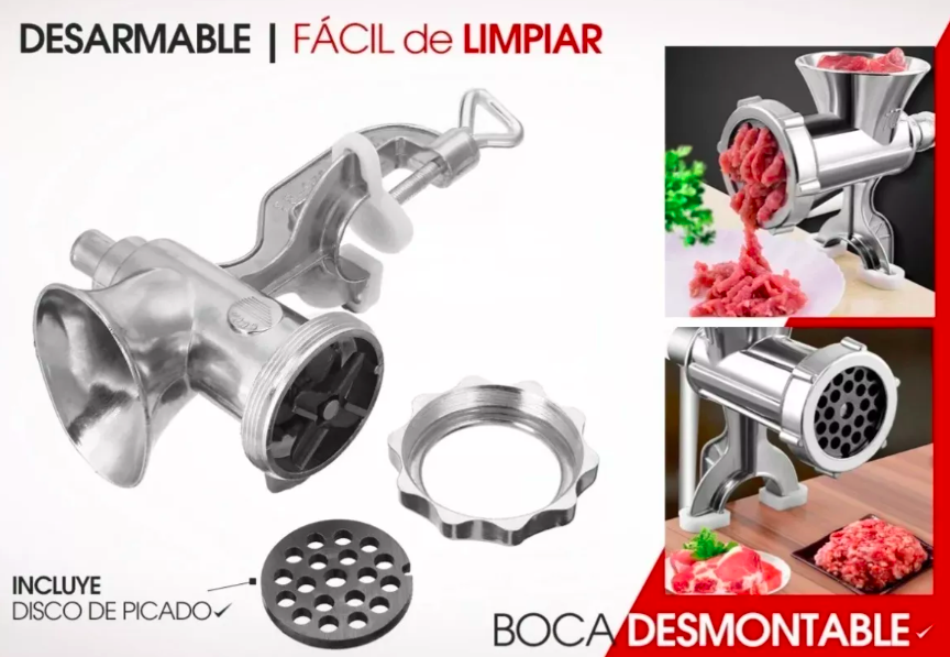 MAQUINA DE MOLER EN ALUMINIO INOXIDABLE